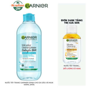 Nước Tẩy Trang Garnier Dành Cho Da Dầu Và Mụn 400ml (Mới)